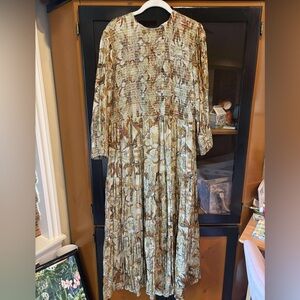 Zara Gold printed dress XL